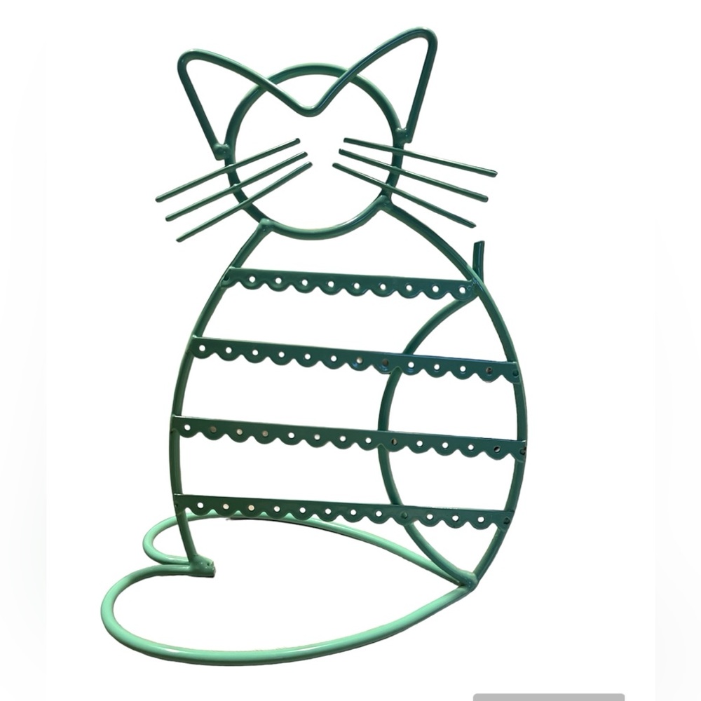 Cat earring holder; metal; NWOT